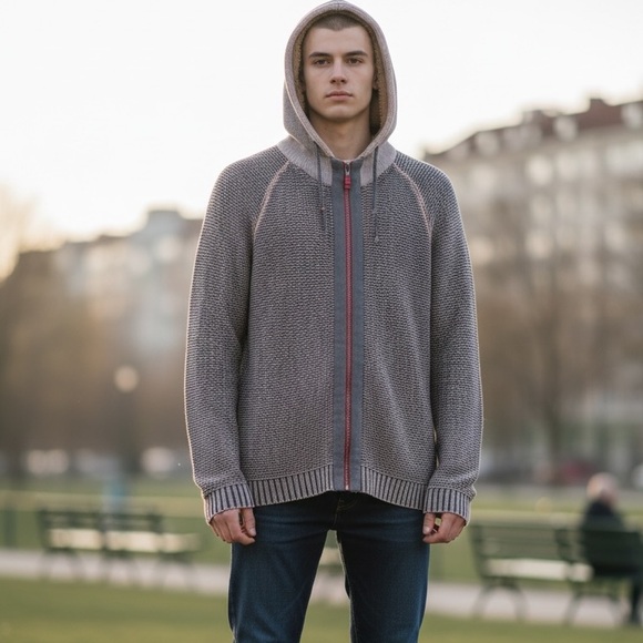 Carbon2Cobalt Men’s Summit Sweater Sherpa Hoodie Zip Brown Heavy Medium - Picture 3 of 13